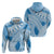 Bula Fiji Classic Masi Tapa Hoodie Turquoise - Polynesian Pride