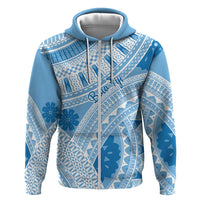 Bula Fiji Classic Masi Tapa Hoodie Turquoise - Polynesian Pride