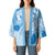 Bula Fiji Classic Masi Tapa Kimono Turquoise - Polynesian Pride