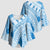 Bula Fiji Classic Masi Tapa Kimono Sleeve Blouse Turquoise - Polynesian Pride