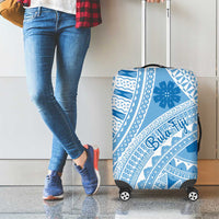 Bula Fiji Classic Masi Tapa Luggage Cover Turquoise - Polynesian Pride