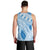 Bula Fiji Classic Masi Tapa Men Tank Top Turquoise - Polynesian Pride