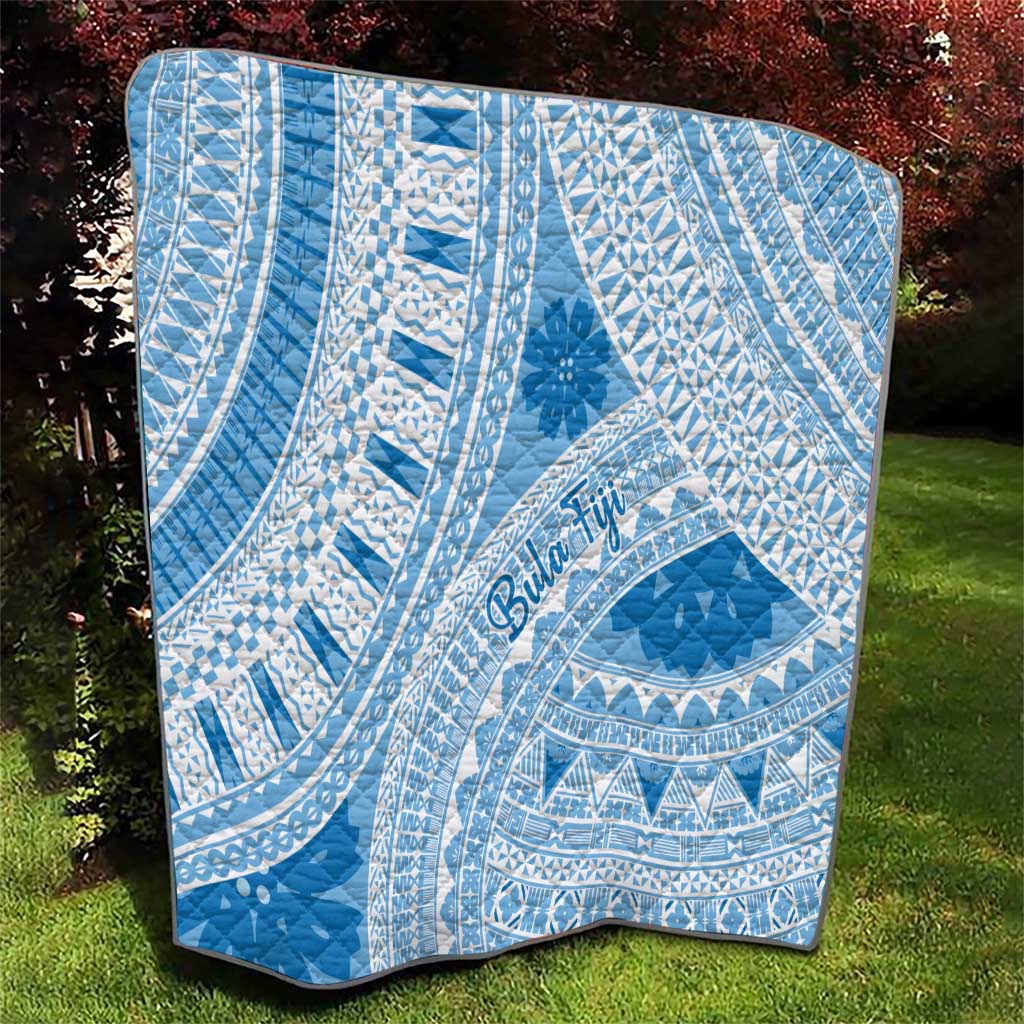 Bula Fiji Classic Masi Tapa Quilt Turquoise - Polynesian Pride