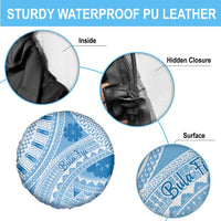 Bula Fiji Classic Masi Tapa Spare Tire Cover Turquoise - Polynesian Pride