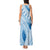 Bula Fiji Classic Masi Tapa Tank Maxi Dress Turquoise - Polynesian Pride