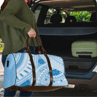 Bula Fiji Classic Masi Tapa Travel Bag Turquoise - Polynesian Pride