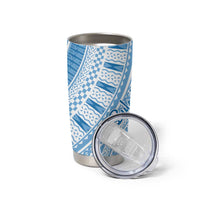 Bula Fiji Classic Masi Tapa Tumbler Cup Turquoise - Polynesian Pride