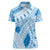 Bula Fiji Classic Masi Tapa Women Polo Shirt Turquoise - Polynesian Pride