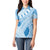 Bula Fiji Classic Masi Tapa Women Polo Shirt Turquoise - Polynesian Pride