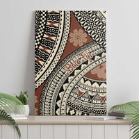 Bula Fiji Classic Masi Tapa Canvas Wall Art Vintage Brown - Polynesian Pride