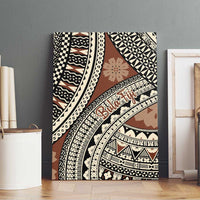 Bula Fiji Classic Masi Tapa Canvas Wall Art Vintage Brown - Polynesian Pride