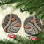Bula Fiji Classic Masi Tapa Ceramic Ornament Vintage Brown - Polynesian Pride