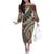 Bula Fiji Classic Masi Tapa Family Matching Off The Shoulder Long Sleeve Dress and Hawaiian Shirt Vintage Brown - Polynesian Pride