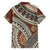 Bula Fiji Classic Masi Tapa Family Matching Off Shoulder Maxi Dress and Hawaiian Shirt Vintage Brown - Polynesian Pride