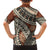 Bula Fiji Classic Masi Tapa Family Matching Off Shoulder Short Dress and Hawaiian Shirt Vintage Brown - Polynesian Pride