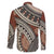 Bula Fiji Classic Masi Tapa Family Matching Summer Maxi Dress and Hawaiian Shirt Vintage Brown - Polynesian Pride