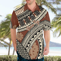 Bula Fiji Classic Masi Tapa Hawaiian Shirt Vintage Brown - Polynesian Pride