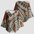 Bula Fiji Classic Masi Tapa Kimono Sleeve Blouse Vintage Brown - Polynesian Pride
