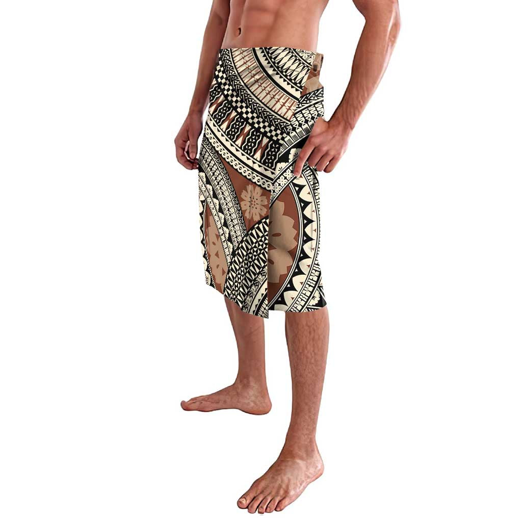 Bula Fiji Classic Masi Tapa Lavalava Vintage Brown - Polynesian Pride