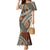 Bula Fiji Classic Masi Tapa Mermaid Dress Vintage Brown - Polynesian Pride
