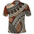 Bula Fiji Classic Masi Tapa Polo Shirt Vintage Brown - Polynesian Pride