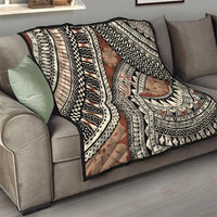 Bula Fiji Classic Masi Tapa Quilt Vintage Brown - Polynesian Pride