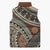 Bula Fiji Classic Masi Tapa Sleeveless Puffer Jacket Vintage Brown - Polynesian Pride
