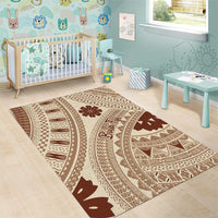 Bula Fiji Classic Masi Tapa Area Rug Vintage Beige - Polynesian Pride