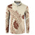 Bula Fiji Classic Masi Tapa Button Sweatshirt Vintage Beige - Polynesian Pride