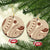 Bula Fiji Classic Masi Tapa Ceramic Ornament Vintage Beige - Polynesian Pride