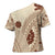 Bula Fiji Classic Masi Tapa Cross Shoulder Shirt Vintage Beige - Polynesian Pride
