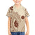 Bula Fiji Classic Masi Tapa Family Matching Off The Shoulder Long Sleeve Dress and Hawaiian Shirt Vintage Beige - Polynesian Pride