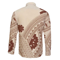 Bula Fiji Classic Masi Tapa Family Matching Off Shoulder Short Dress and Hawaiian Shirt Vintage Beige - Polynesian Pride
