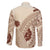 Bula Fiji Classic Masi Tapa Family Matching Off Shoulder Short Dress and Hawaiian Shirt Vintage Beige - Polynesian Pride