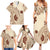 Bula Fiji Classic Masi Tapa Family Matching Summer Maxi Dress and Hawaiian Shirt Vintage Beige - Polynesian Pride