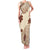 Bula Fiji Classic Masi Tapa Family Matching Tank Maxi Dress and Hawaiian Shirt Vintage Beige - Polynesian Pride
