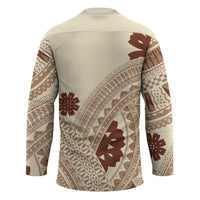 Bula Fiji Classic Masi Tapa Hockey Jersey Vintage Beige - Polynesian Pride