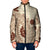 Bula Fiji Classic Masi Tapa Padded Jacket Vintage Beige - Polynesian Pride