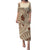 Bula Fiji Classic Masi Tapa Puletasi Vintage Beige - Polynesian Pride