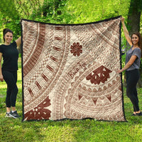 Bula Fiji Classic Masi Tapa Quilt Vintage Beige - Polynesian Pride