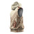 Bula Fiji Classic Masi Tapa Sleeveless Hoodie Vintage Beige - Polynesian Pride