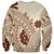 Bula Fiji Classic Masi Tapa Sweatshirt Vintage Beige - Polynesian Pride