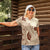 Bula Fiji Classic Masi Tapa Women Polo Shirt Vintage Beige - Polynesian Pride