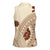Bula Fiji Classic Masi Tapa Women Sleeveless Polo Shirt Vintage Beige - Polynesian Pride