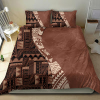Bula Fiji Bedding Set Tribal Masi Tapa - Brown LT7 - Polynesian Pride