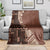 Bula Fiji Blanket Tribal Masi Tapa - Brown LT7 - Polynesian Pride