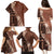 Bula Fiji Family Matching Puletasi Dress and Hawaiian Shirt Tribal Masi Tapa - Brown LT7 - Polynesian Pride