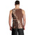 Bula Fiji Men Tank Top Tribal Masi Tapa - Brown LT7 - Polynesian Pride