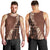 Bula Fiji Men Tank Top Tribal Masi Tapa - Brown LT7 - Polynesian Pride