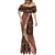 Bula Fiji Mermaid Dress Tribal Masi Tapa - Brown LT7 - Polynesian Pride